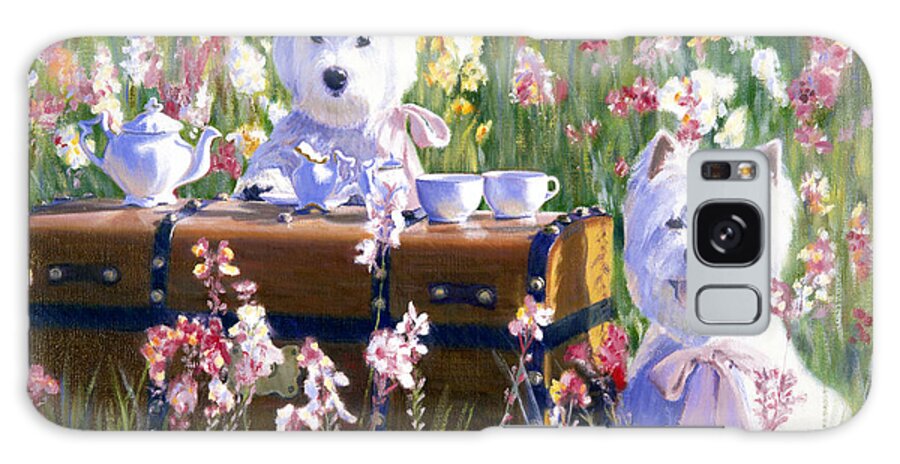 West Highland Terrier Galaxy Case featuring the painting Cream and Sugar #1 by Candace Lovely