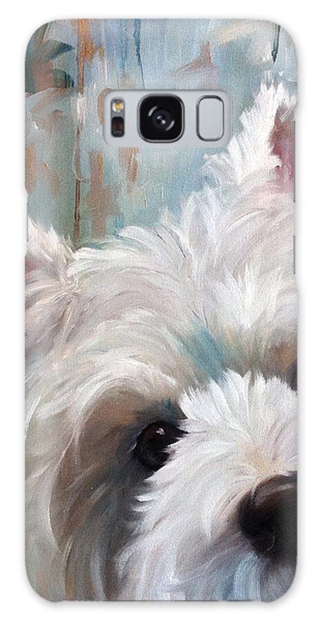Westie Galaxy Case featuring the painting Drip by Mary Sparrow