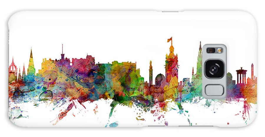 City Galaxy Case featuring the digital art Edinburgh Scotland Skyline by Michael Tompsett