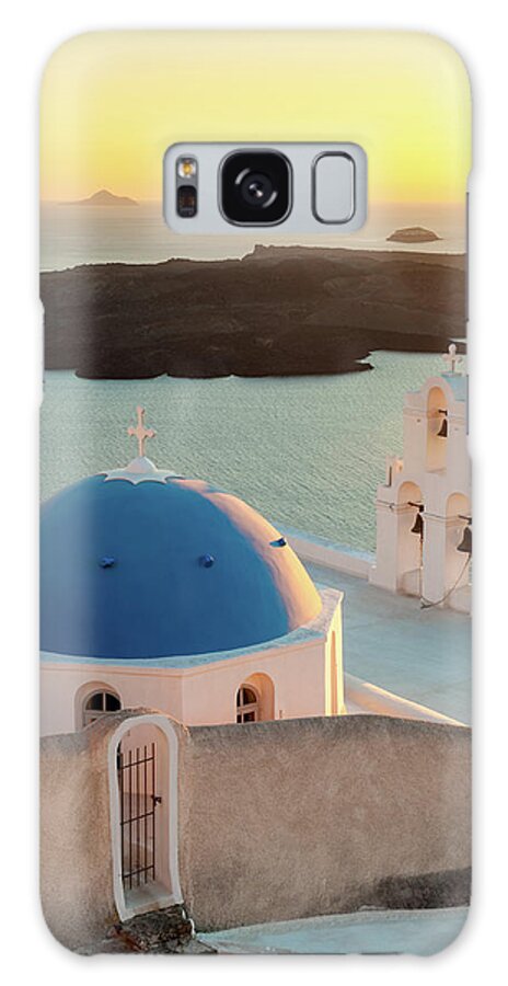 Greek Culture Galaxy Case featuring the photograph Firastefani Sunset, Santorini #1 by Chrishepburn