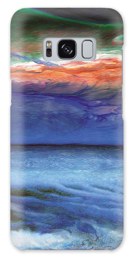 alien Landscape Galaxy Case featuring the painting Frosty Wind #1 by The Art of Marsha Charlebois