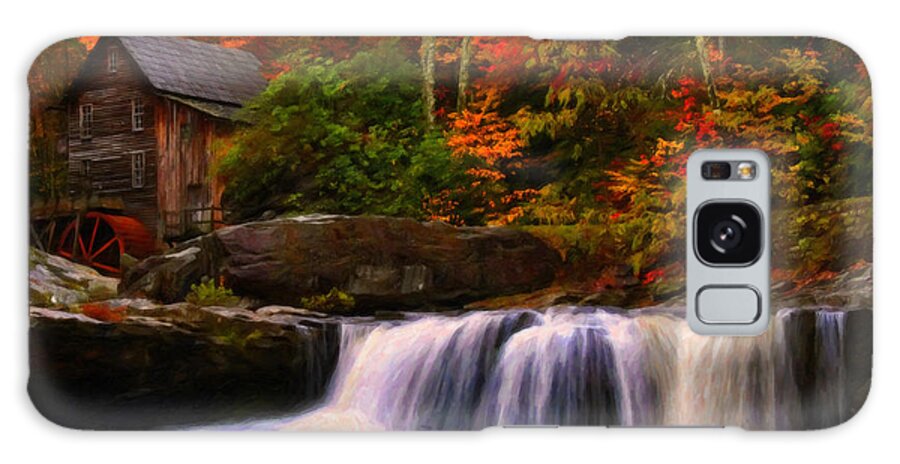 Glade Creek Grist Mill Galaxy Case featuring the digital art Glade Creek grist mill by Flees Photos