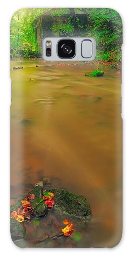 Gold Galaxy Case featuring the photograph Golden river #1 by Maciej Markiewicz