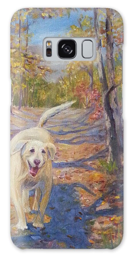Dog Galaxy S8 Case featuring the painting Happy Dog #1 by Sharon Casavant