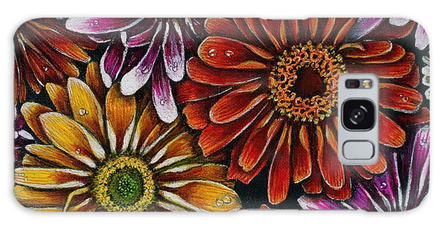  Linda Simon Galaxy Case featuring the painting Happy by Linda Simon