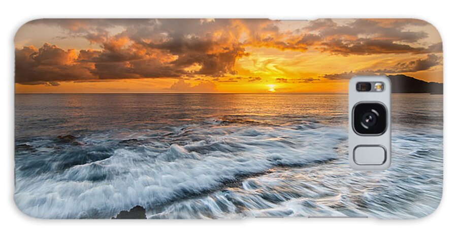 Hawaii Galaxy Case featuring the photograph Hawaii Sunset #1 by Tin Lung Chao