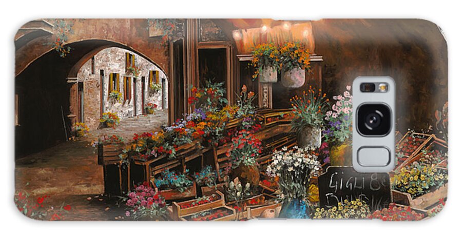 Flower Market Galaxy Case featuring the painting Il Mercato Dei Fiori by Guido Borelli