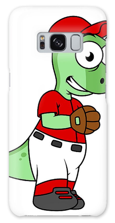 Vertical Galaxy Case featuring the digital art Illustration Of A Pachycephalosaurus #1 by Stocktrek Images