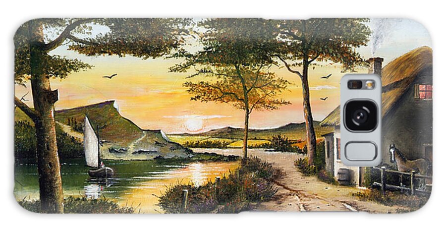 Countryside Galaxy Case featuring the painting Irish Retreat - Ireland by Ken Wood