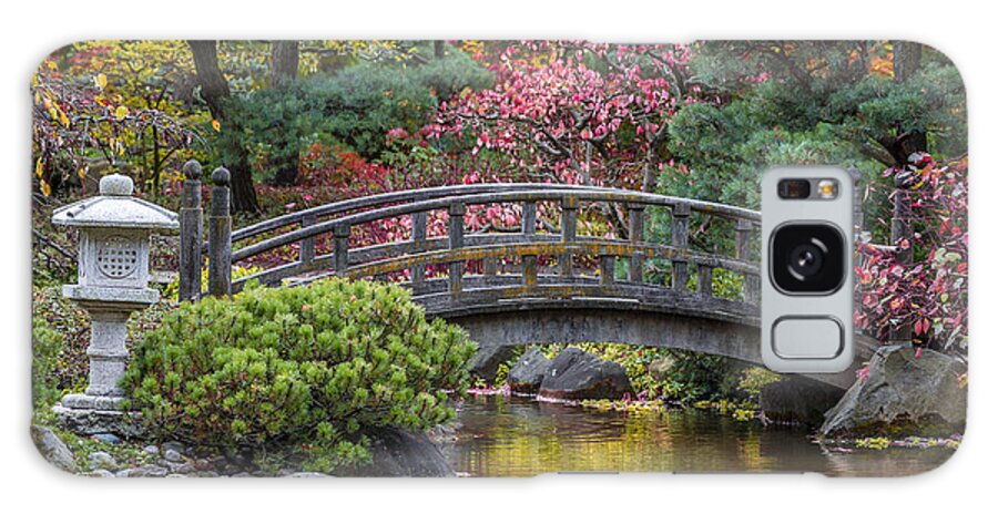 Japanese Gardens Galaxy Case featuring the photograph Japanese Bridge #1 by Sebastian Musial