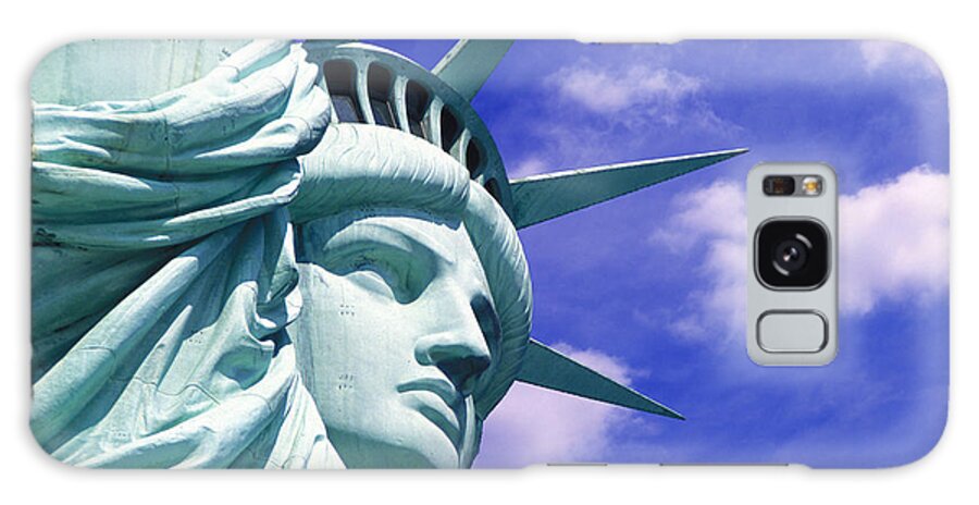 Lady Liberty Galaxy Case featuring the mixed media Lady Liberty #4 by Jon Neidert