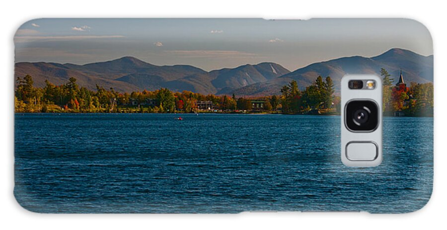 New York Galaxy Case featuring the photograph Lake Placid and the Adirondack Mountain Range #1 by Brenda Jacobs
