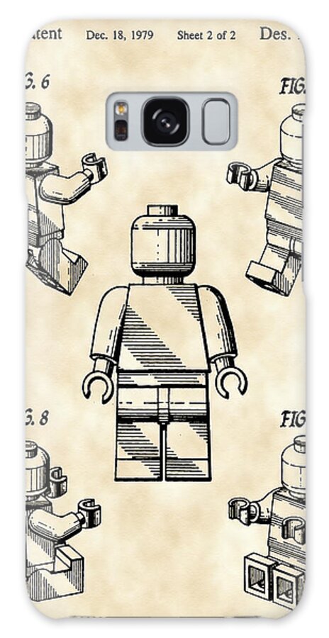 Lego Galaxy Case featuring the digital art Lego Figure Patent 1979 - Vintage by Stephen Younts