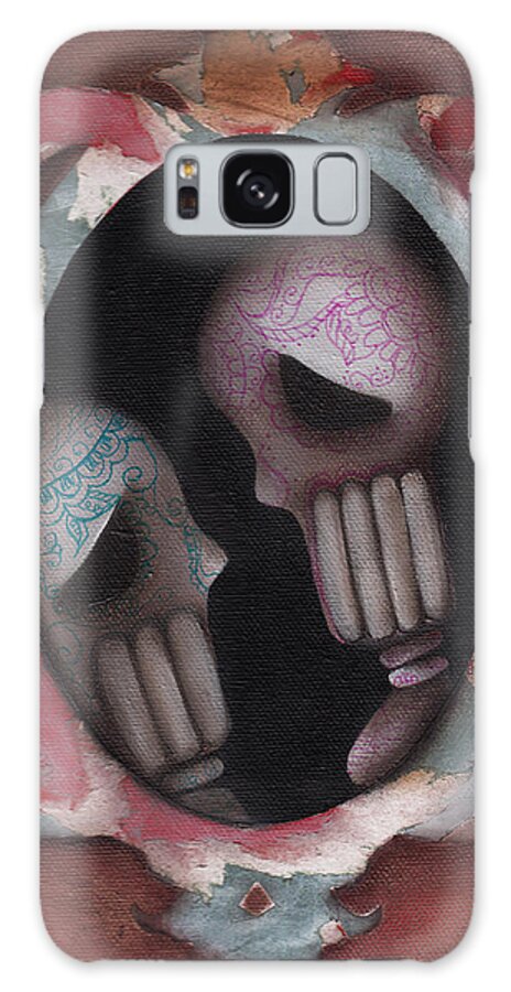 Day Of The Dead Galaxy Case featuring the painting Lovers by Abril Andrade