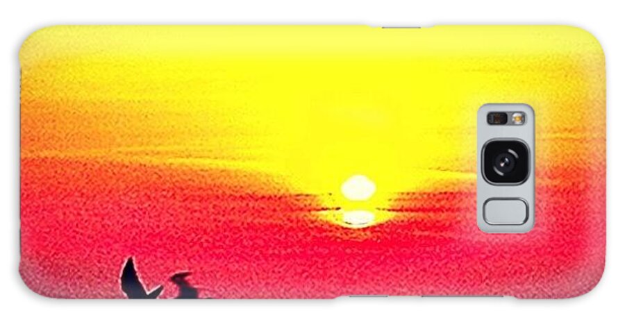 Beautiful Galaxy Case featuring the photograph Lovers Sunset 2 #1 by Urbane Alien