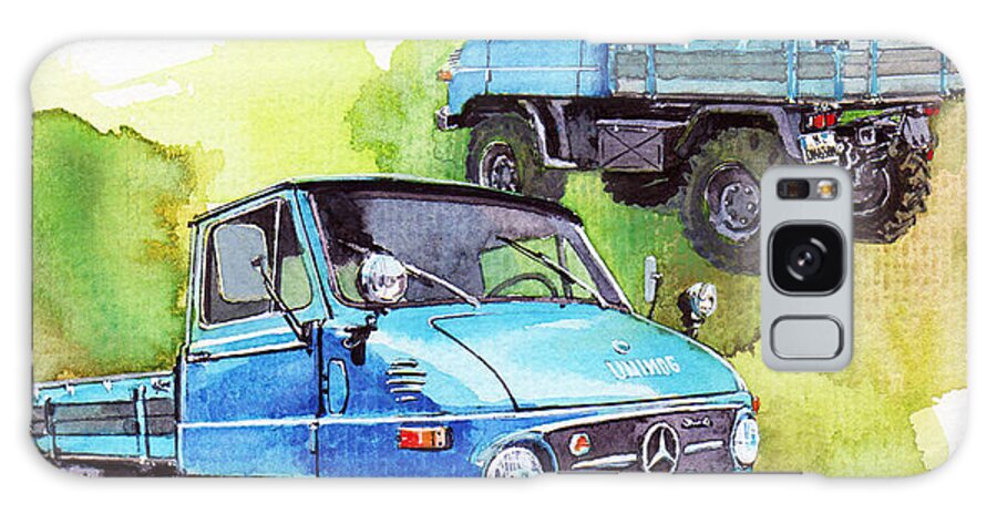 German All Purpose Vehicle Galaxy Case featuring the painting Mercedes Unimog #1 by Yoshiharu Miyakawa