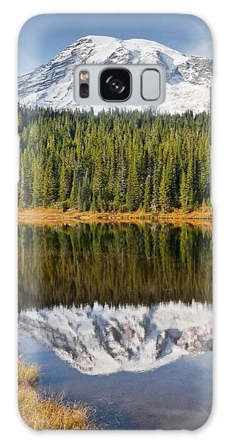 Autumn Galaxy Case featuring the photograph Mount Rainier and Reflection Lakes in the Fall #2 by Jeff Goulden
