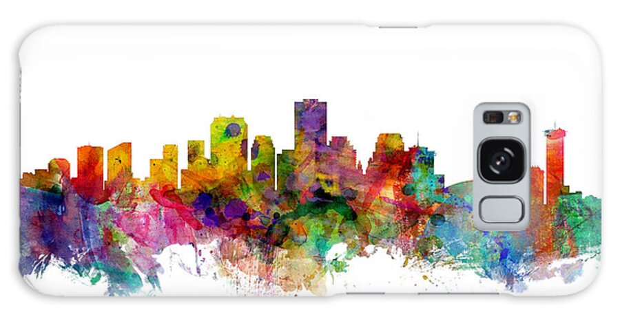 United States Galaxy Case featuring the digital art New Orleans Louisiana Skyline by Michael Tompsett