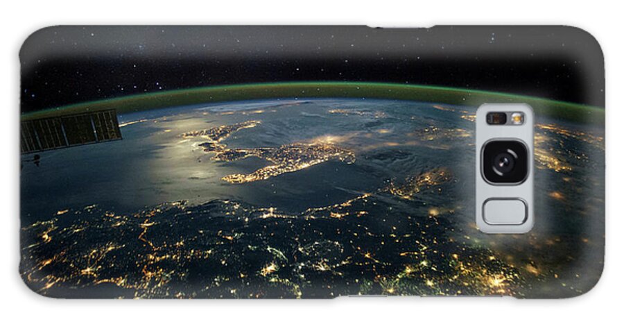 Photography Galaxy Case featuring the photograph Night Time Satellite View Of Planet #1 by Panoramic Images