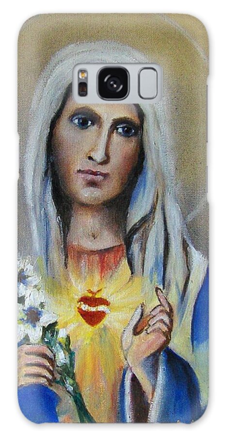 Art Galaxy Case featuring the painting Our Lady #1 by Ryszard Ludynia