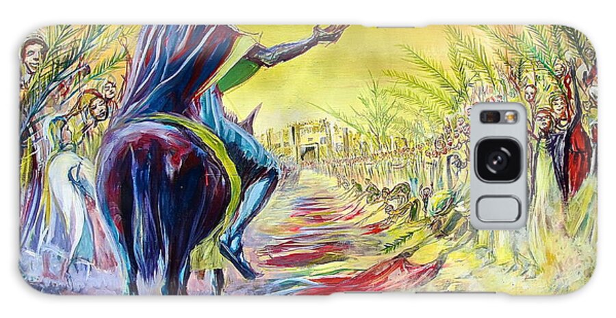 Evans Yegon Galaxy Case featuring the painting Palm Sunday #1 by Evans Yegon