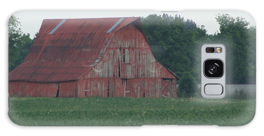 Barn Galaxy Case featuring the photograph Weathered Red Barn in Kentucky by Valerie Collins