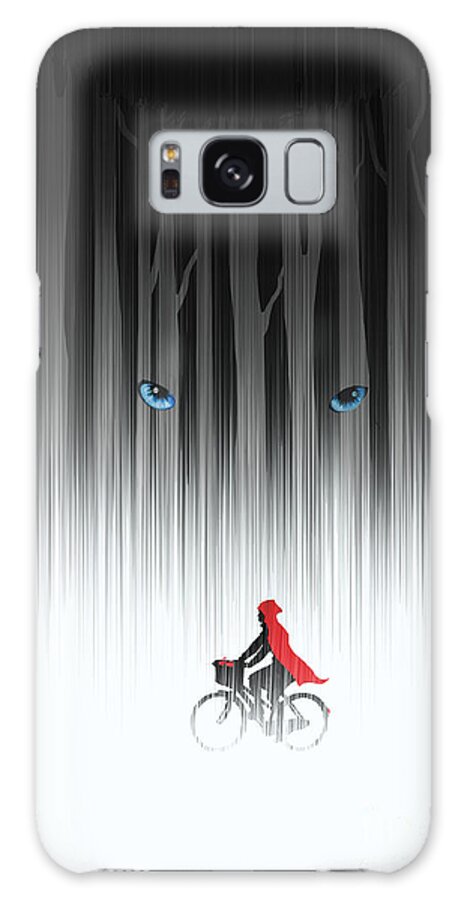 Bicycle Galaxy Case featuring the painting Red Riding Hood #2 by Sassan Filsoof