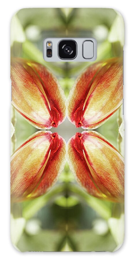 Tranquility Galaxy Case featuring the photograph Red Tulip #1 by Silvia Otte