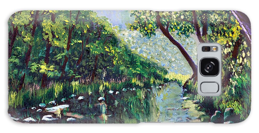 River Galaxy Case featuring the painting River and Trees #1 by Stan Hamilton