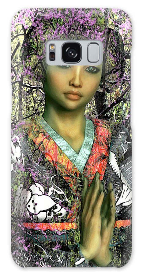 Saint Lucy Galaxy S8 Case featuring the painting Saint Lucy Yi Zhenmei of China #1 by Suzanne Silvir