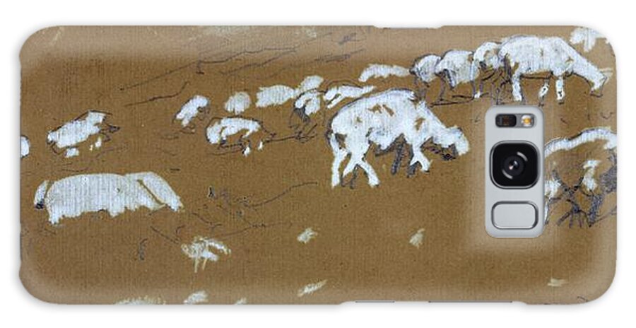 Winslow Homer Galaxy Case featuring the painting Sheep #1 by Celestial Images