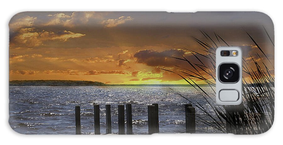 Evie Galaxy Case featuring the photograph South Manistique Lake with Dock #1 by Evie Carrier