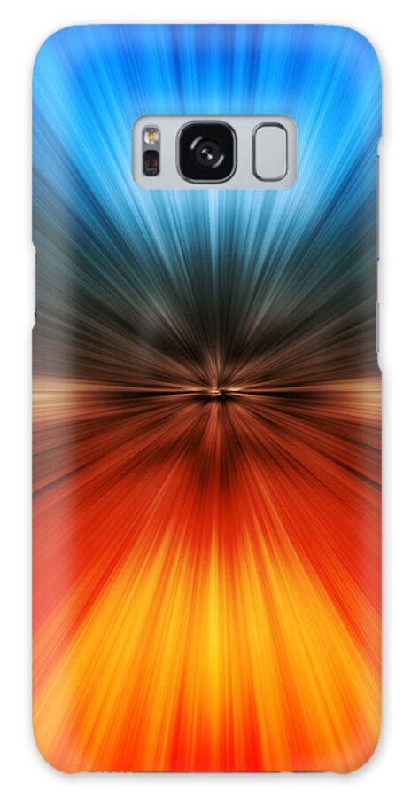 Speed Galaxy Case featuring the digital art Colorful Abstract Motion Art - Speed Of Light by Modern Abstract