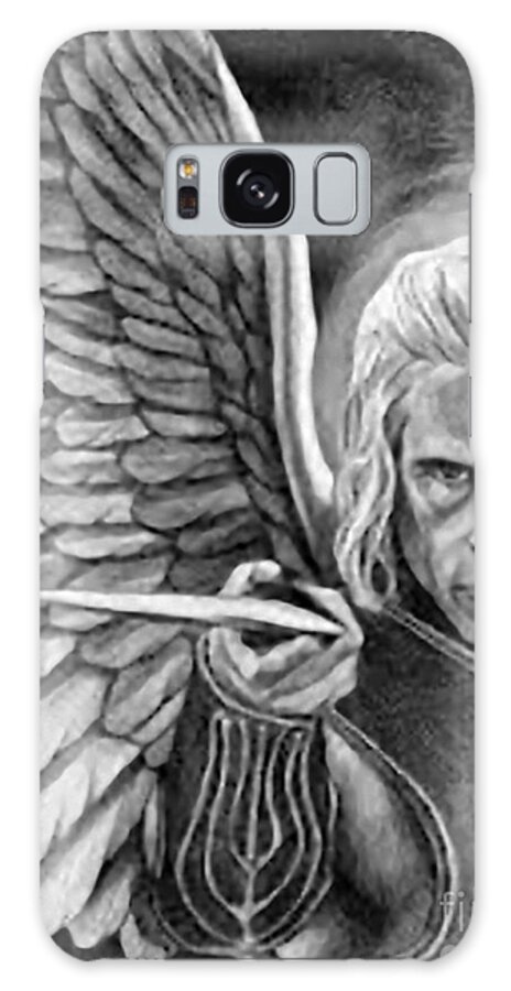 Warrior Galaxy Case featuring the painting St. Michael Archangel #1 by Archangelus Gallery