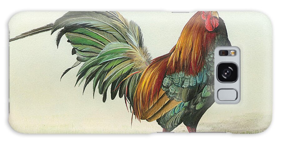 Rooster Galaxy Case featuring the painting Strutting #1 by Mike Brown