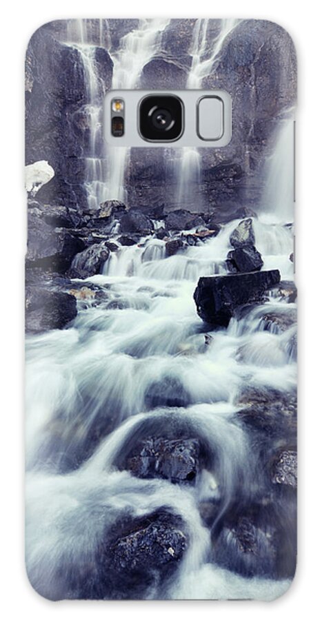 Extreme Terrain Galaxy Case featuring the photograph Tangle Falls Waterfall In Forest #1 by Rezus