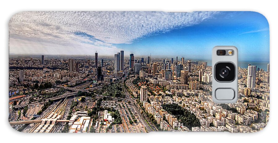 Tel Aviv Galaxy Case featuring the photograph Tel Aviv Skyline by Ron Shoshani