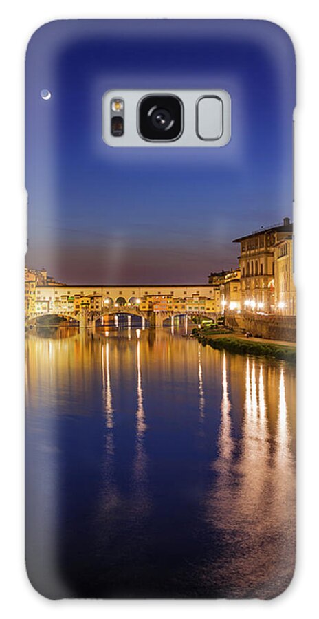 Arno Galaxy Case featuring the photograph The Arno River And Ponte Vecchio #1 by Russ Bishop