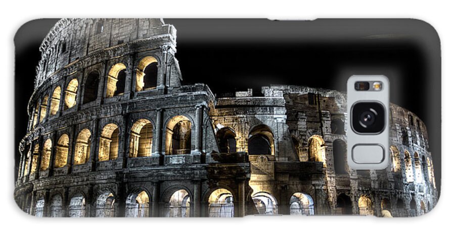 Colosseum Galaxy Case featuring the photograph The Moon above the Colosseum No2 by Weston Westmoreland