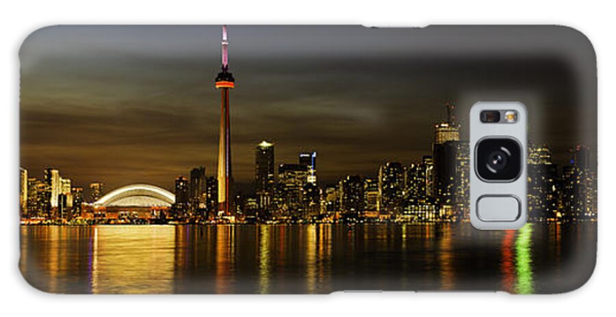 Toronto Sky Line Panorama Galaxy S8 Case featuring the photograph Toronto Evening Sky line Panorama #1 by Peter V Quenter
