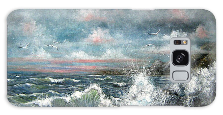 Ocean Galaxy Case featuring the painting Turning tide by Bella Apollonia
