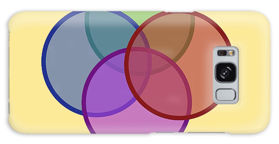 Circle Galaxy Case featuring the photograph Venn Diagram Of Intersecting Circles #1 by Gwen Shockey