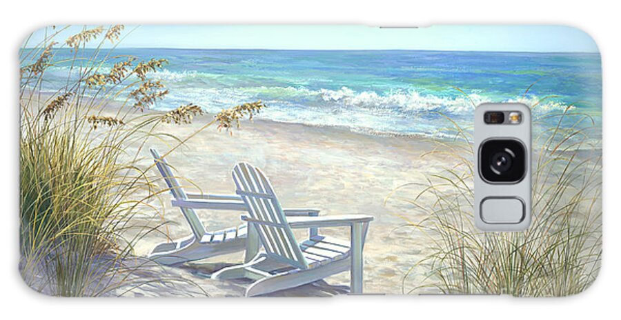 Beaches Galaxy Case featuring the painting View for two. by Laurie Snow Hein