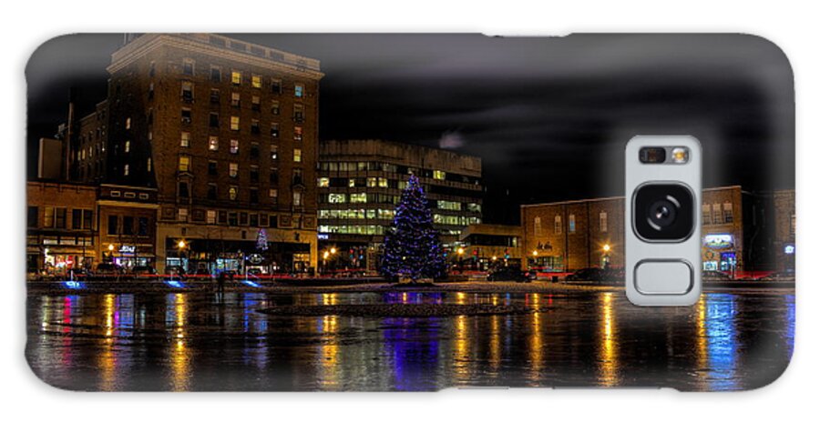 Wausau Galaxy Case featuring the photograph Wausau After Dark at Christmas by Dale Kauzlaric
