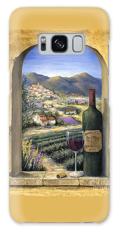 Wine Galaxy Case featuring the painting Wine and Lavender by Marilyn Dunlap