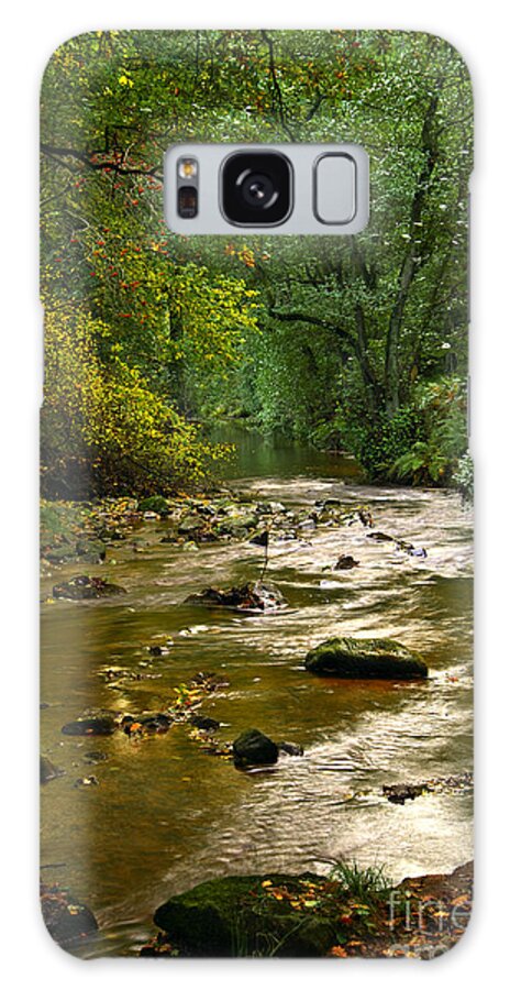 Stream Galaxy S8 Case featuring the photograph Woodland Stream in Autumn #1 by Martyn Arnold