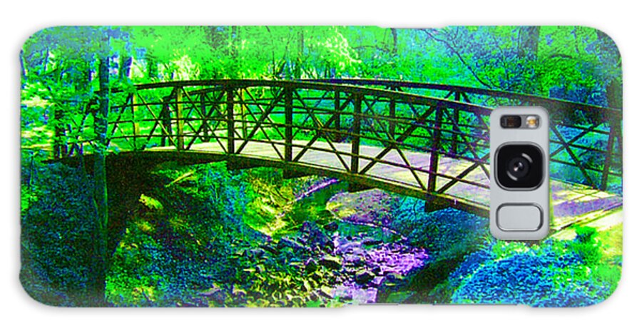 Digital Photography Galaxy Case featuring the digital art Zen Bridge #1 by Linda N La Rose