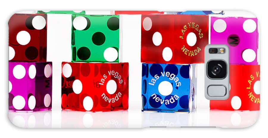 Las Vegas Galaxy Case featuring the photograph Colorful Dice #10 by Raul Rodriguez