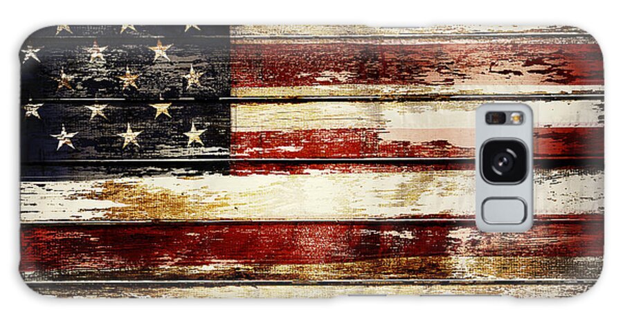 Flag Galaxy Case featuring the photograph American flag 33 by Les Cunliffe