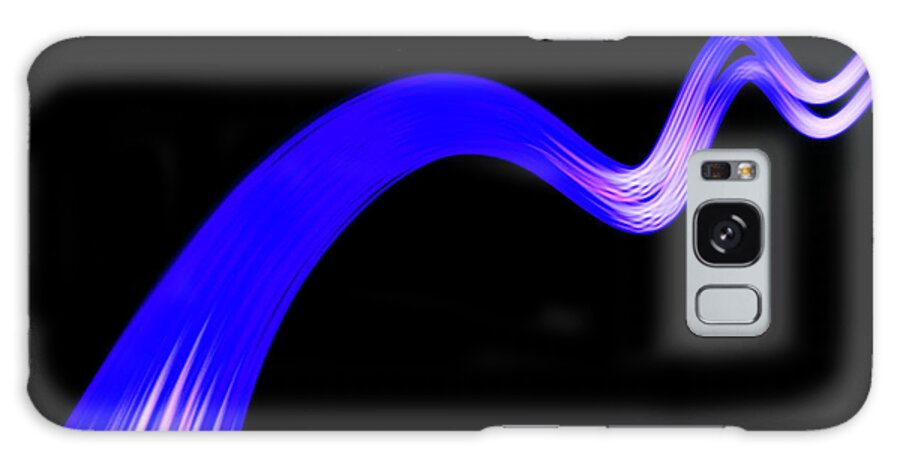 Black Background Galaxy Case featuring the photograph Abstract Light Trails And Streams #11 by John Rensten
